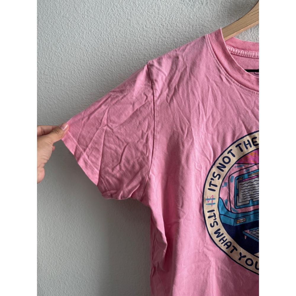 Mokuyobi Pink Graphic Tee It's Not The Hours You Put In Tshirt Mens Size Medium - Picture 3 of 6